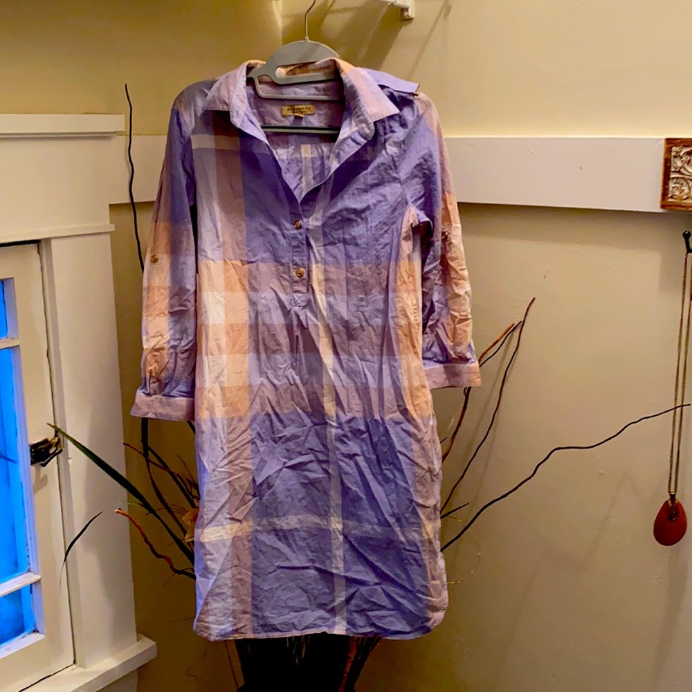 COPY - Burberry plaid shirt dress.